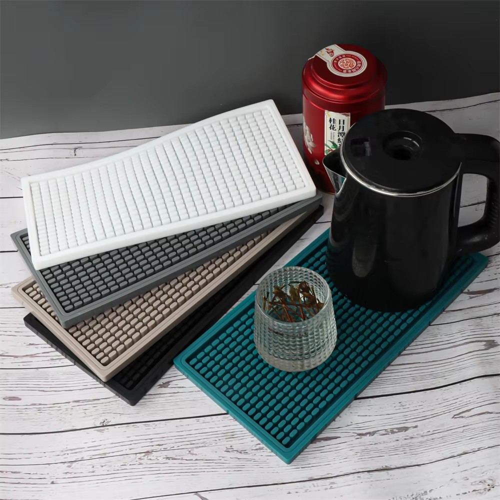 Coffee Equipment Tray - Silicone Coffee Bar Mat, Non-Slip Rubber