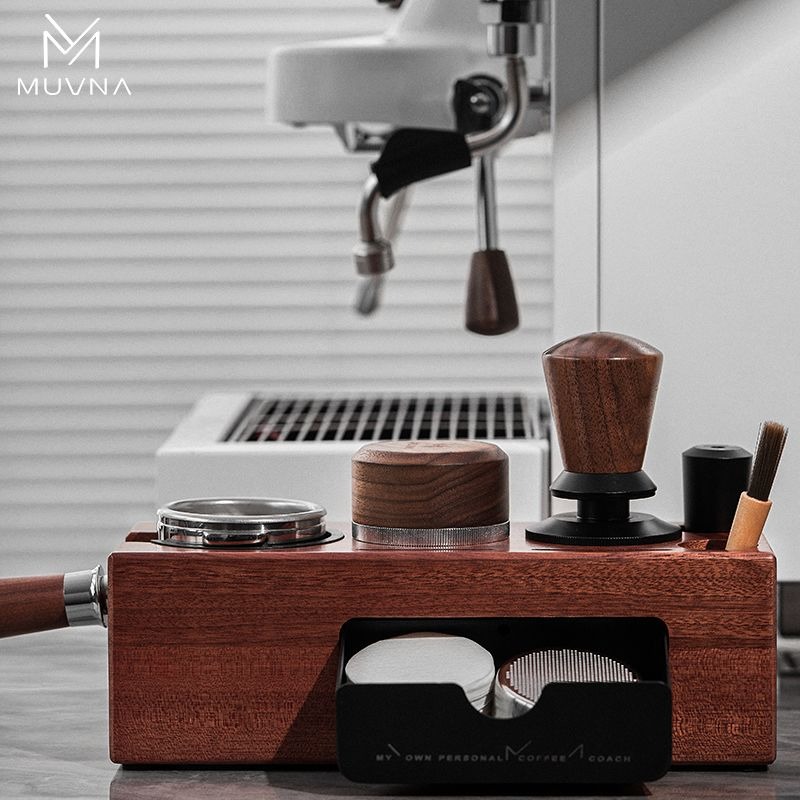 Coffee Equipment Distributor - MUVNA Coffee Tamper Station Wood Portafilter