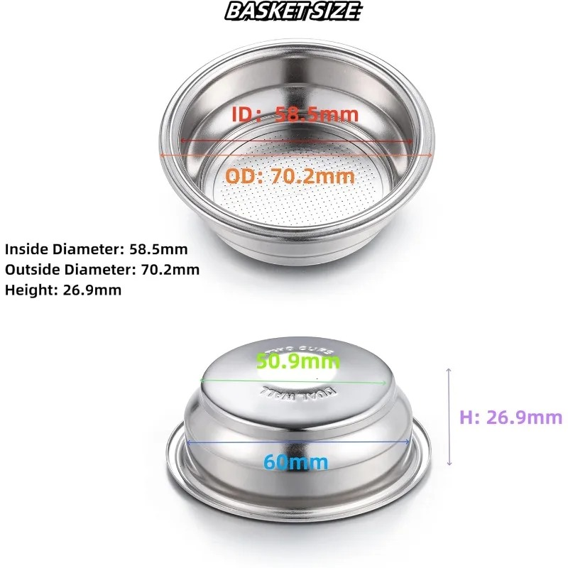 High Quality 2pcs 58mm Dual Wa - Coffee Extraction Equipment review and price