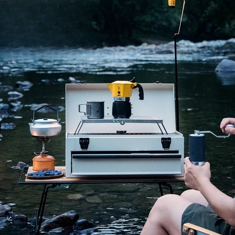 Camping coffee box, mocha pot, - Coffee Equipment Gift Set review and price