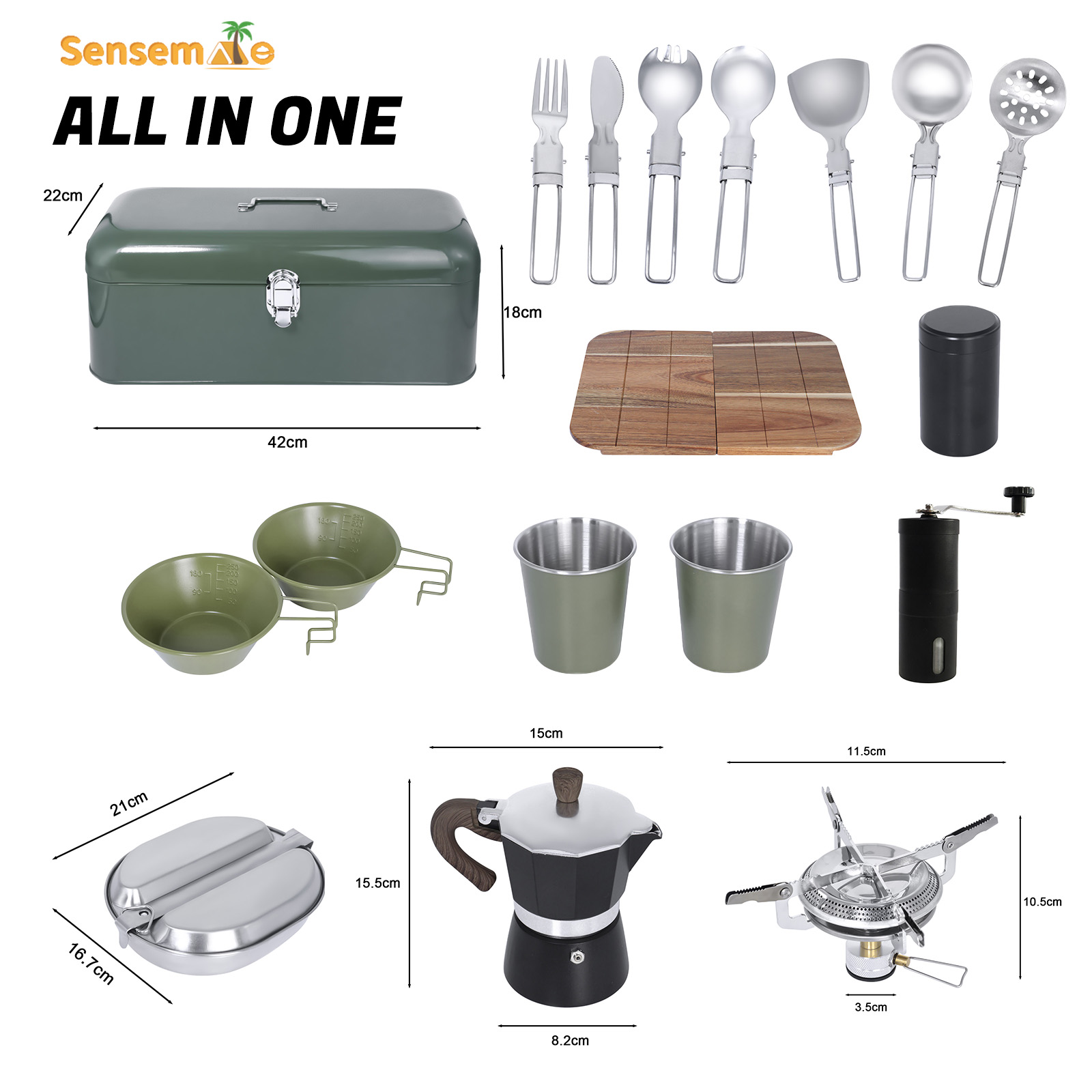 Glamping Camping Cookware Set  - Coffee Equipment Gift Set review and price