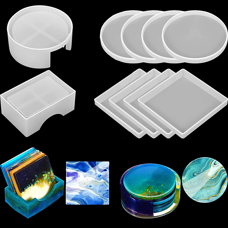 Round Square Coaster Silicone  - Coffee Equipment Tray review and price